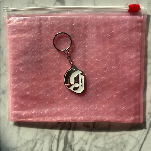 Glossier Accessories - Glossier Member Keychain Accessory with pink pouch included
